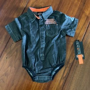 NWT Harley Davidson Polo Onesie
